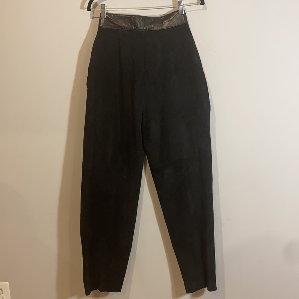 Vintage Akris Maxima Suede & Leather Party Pants - Picture 4 of 9